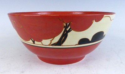 Lot 1051 - A 1930s Clarice Cliff Red Autumn pattern...