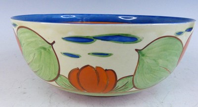 Lot 1050 - A large 1930s Clarice Cliff Lily pattern...