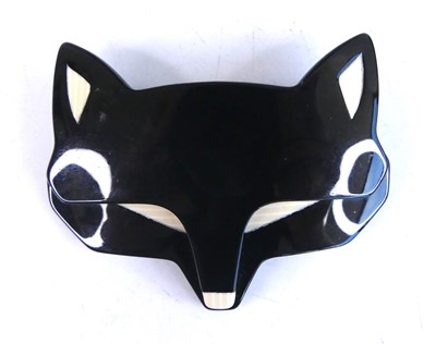 Lot 1171 - Lea Stein - a plastic fox face brooch, of...