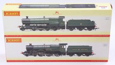 Lot 519 - Two Hornby GWR locos & tenders, DCC ready:...