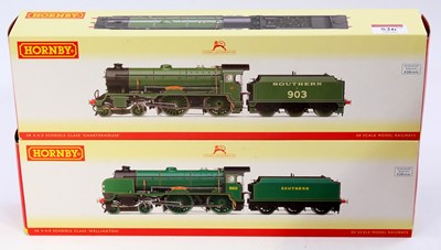 Lot 526 - Two Hornby 4-4-0 Schools class locos & tenders,...