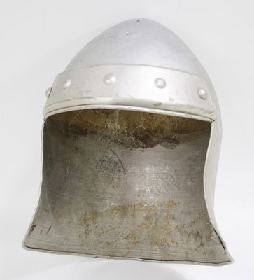 Lot 326 - A film/TV prop guards helmet of aluminium...