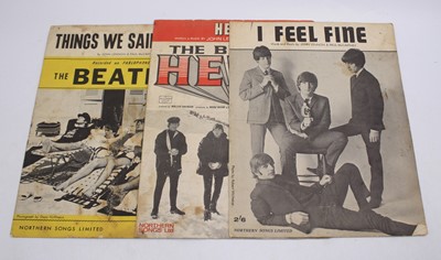 Lot 172 - The Beatles, a collection of three song sheets...
