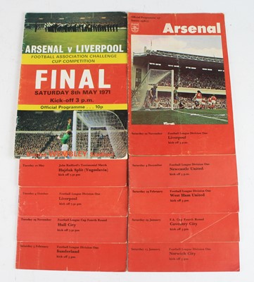 Lot 393 - A collection of football matchday programmes...