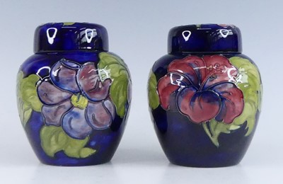Lot 1030 - A Moorcroft Hibiscus pattern pottery ginger...
