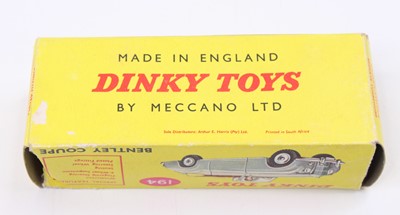 Lot 1116 - South African Dinky Toys No. 194 Bentley Coupe,...