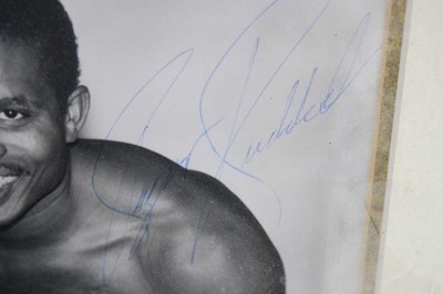 Lot 412 - Boxing, Sir Henry Cooper, a 20 x 25cm black...