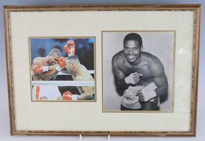 Lot 412 - Boxing, Sir Henry Cooper, a 20 x 25cm black...