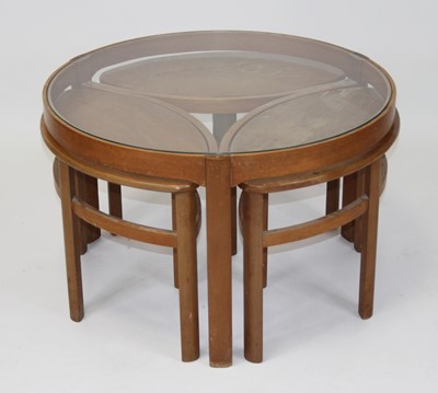 Lot 1404 - A 1960s Nathan 'Trinity' teak nest of four...