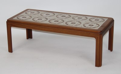 Lot 1357 - A 1960s G-plan teak and tiled inset...