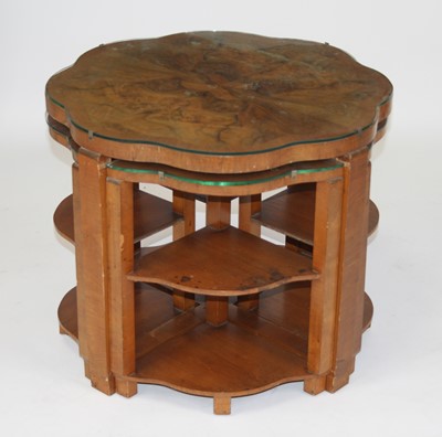 Lot 1343 - An Art Deco figured walnut and cross banded...