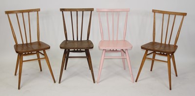 Lot 1389 - A set of four 1960s Ercol model 391 stick back...