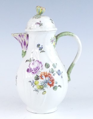 Lot 2083 - A Meissen porcelain coffee pot, circa 1750, of...