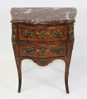 Lot 2532 - A late 19th century French kingwood, rosewood...