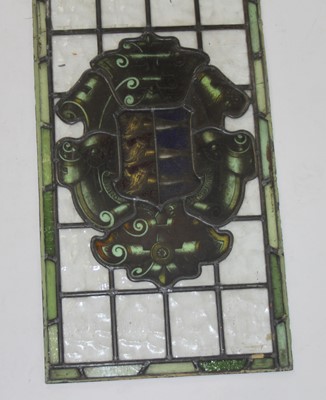 Lot 2330 - A Victorian stained glass lead light,...