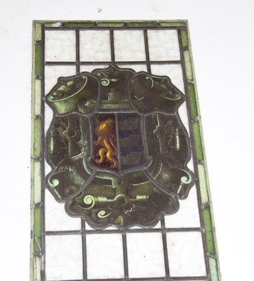 Lot 2330 - A Victorian stained glass lead light,...