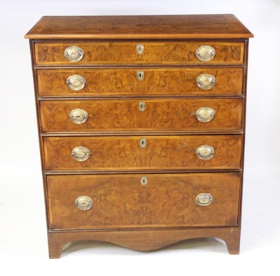 Lot 2543 - An 18th century five drawer chest, being...