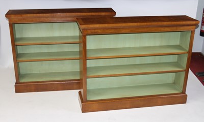 Lot 2491 - A pair of walnut and figured walnut open...