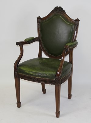 Lot 2515 - An Empire style mahogany framed oversize elbow...