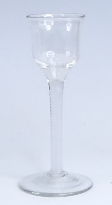 Lot 2112 - A wine glass, circa 1770, the lipped ogee bowl...