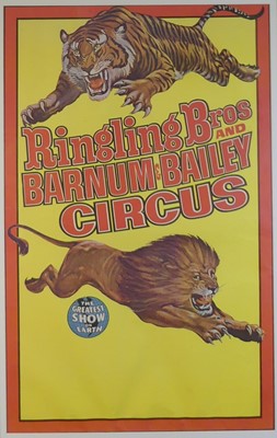 Lot 1243 - A mid-20th century American circus poster for...