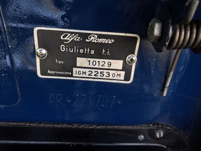 Lot 3005 - A LHD Alfa Romeo Giulietta Ti Type 101 Reg No....