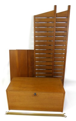 Lot 1435 - A 1970s Ladderax teak modular wall unit,...