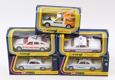 Lot 1408 - Corgi Toys boxed model group of 5 emergency...