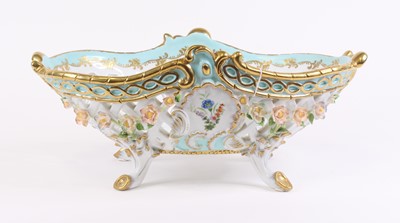 Lot 3 - A 20th century Dresden porcelain table basket,...