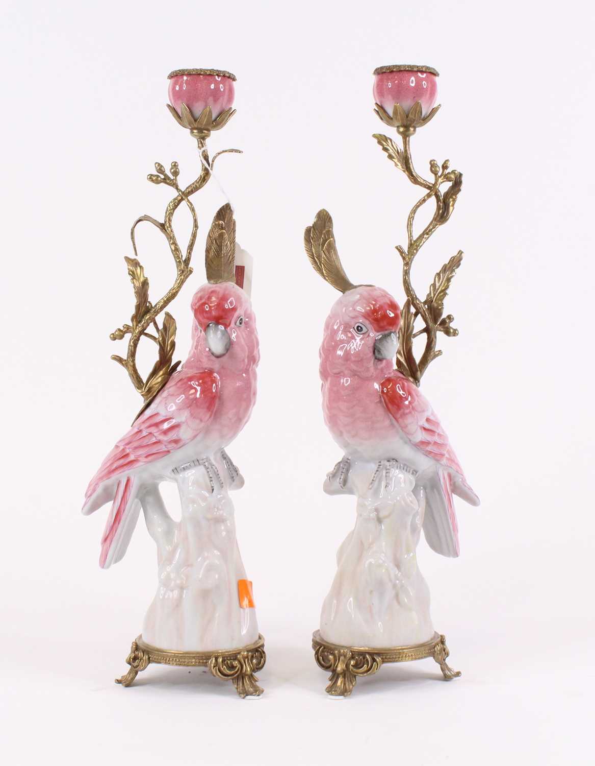 Lot 5 - A pair of 20th century porcelain and gilt...