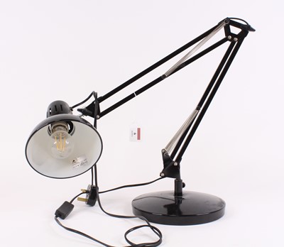 Lot 6 - A black painted metal angle poise desk lamp