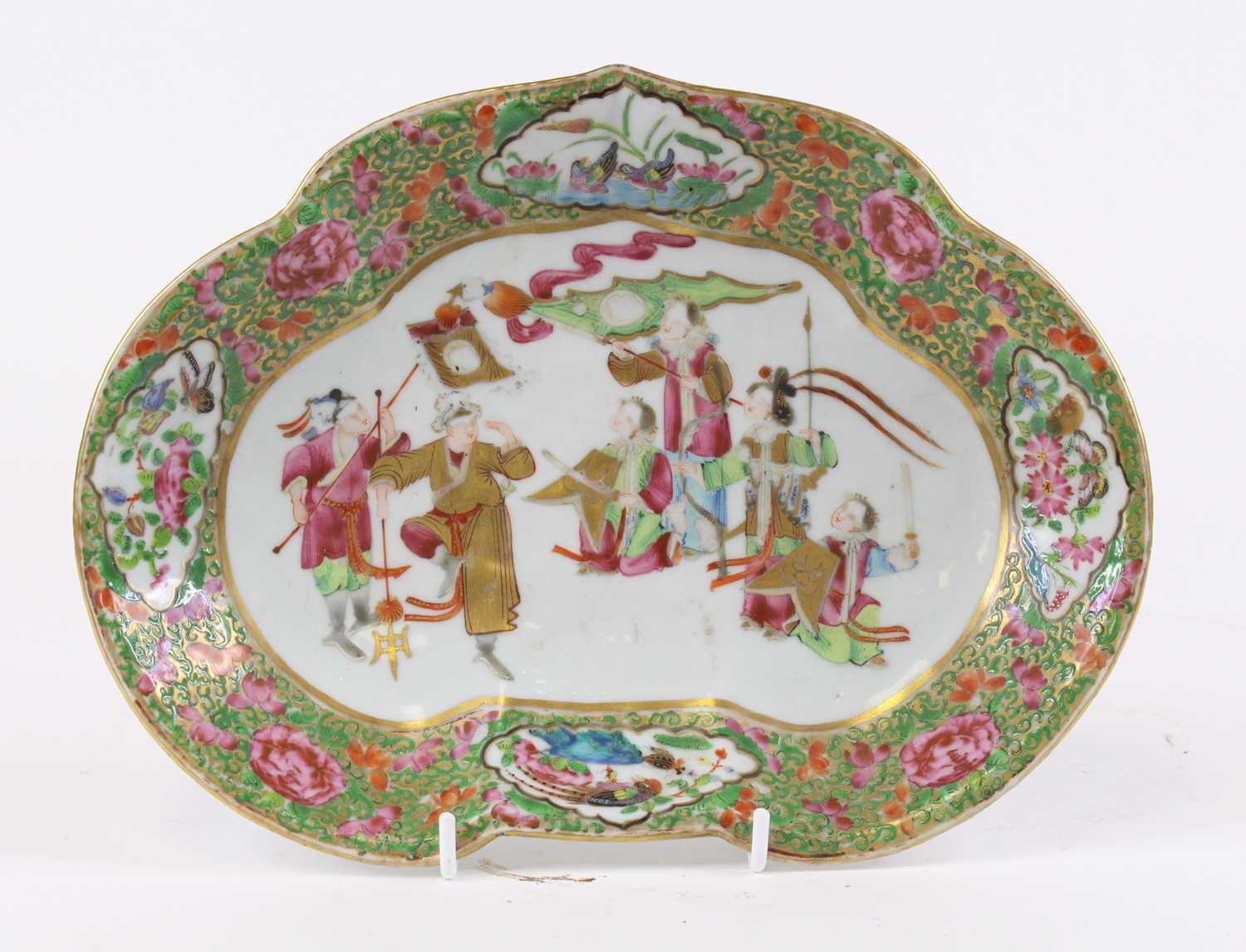 Lot 23 - A 19th century Chinese Canton porcelain dish,...