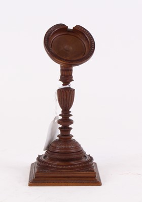 Lot 58 - A Victorian carved wood pocket watch holder, h....