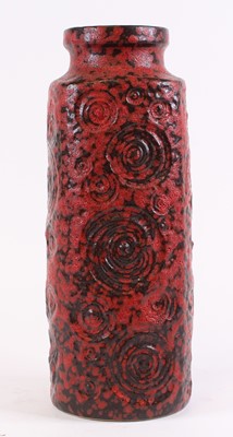 Lot 14 - A West German pottery vase, impressed spiral...