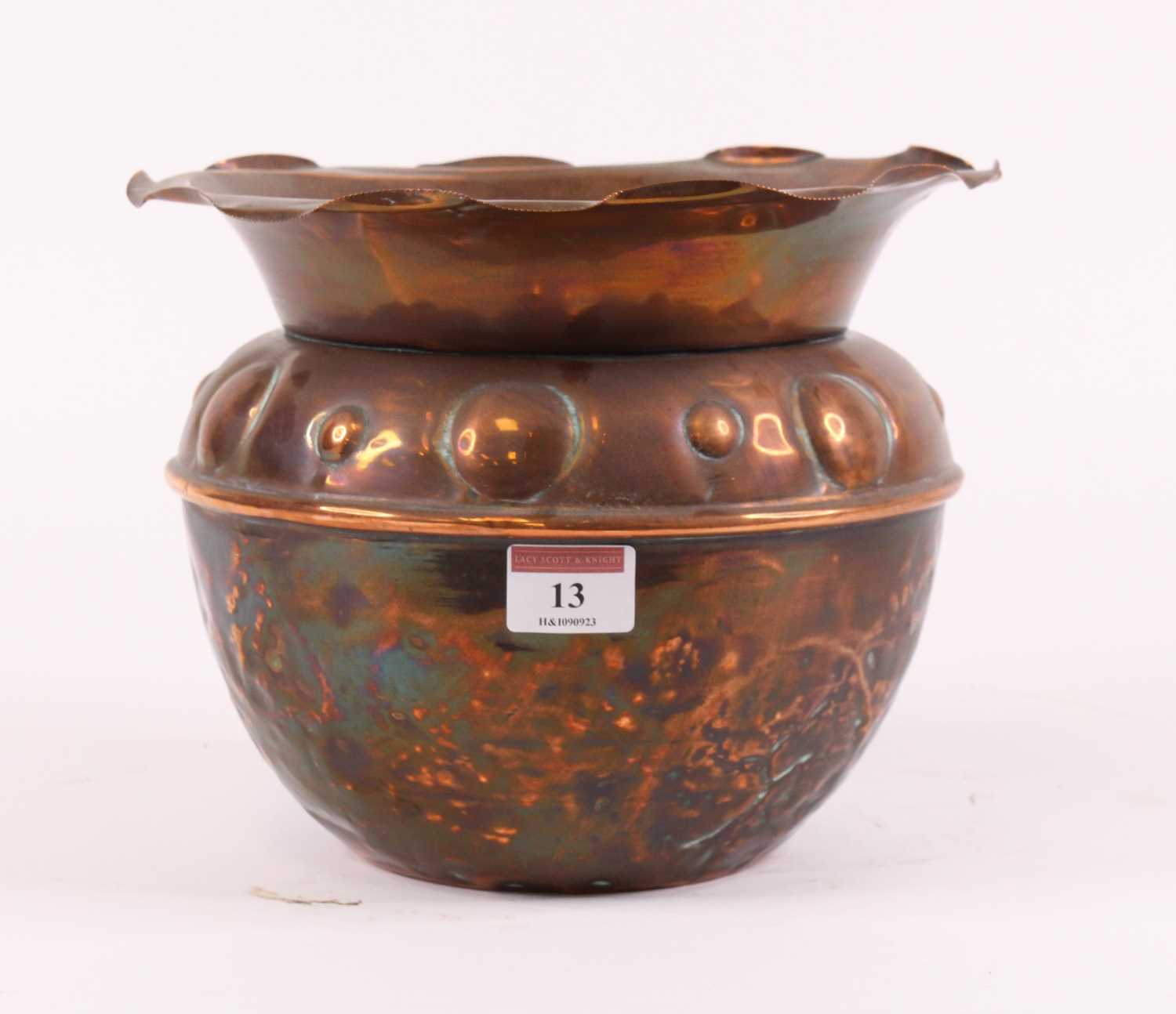 Lot 13 - An early 20th century copper jardiniere,...