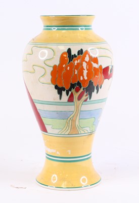 Lot 12 - A Wedgwood Clarice Cliff re-issue vase of...