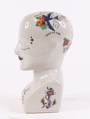 Lot 11 - A reproduction phrenology bust, height 23.5cm
