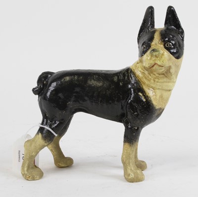 Lot 78 - A cast iron model of a French bulldog, h.20.5cm