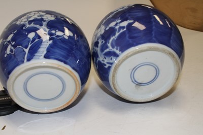 Lot 91 - A pair of Chinese blue and white porcelain...