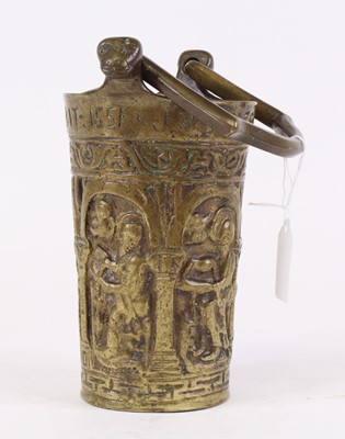 Lot 42 - A brass Holy Water pail, probably 18th century,...