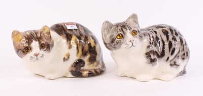 Lot 43 - A Winstanley pottery model of a cat, height...