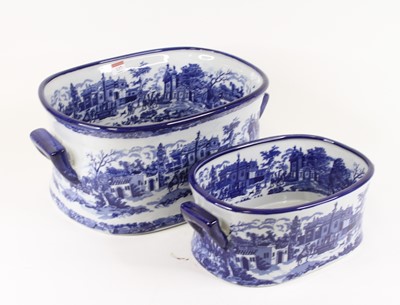 Lot 137 - A graduated set of two Victorian style blue...