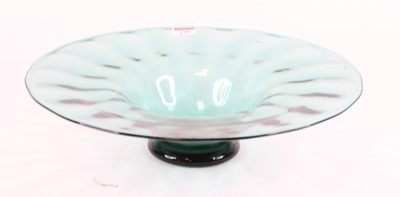 Lot 138 - A 20th century green studio glass bowl, dia.39cm