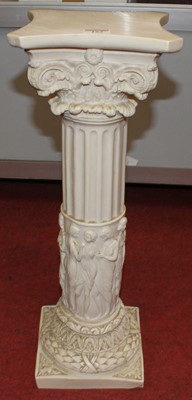 Lot 163 - A resin Corinthian column, relief decorated...