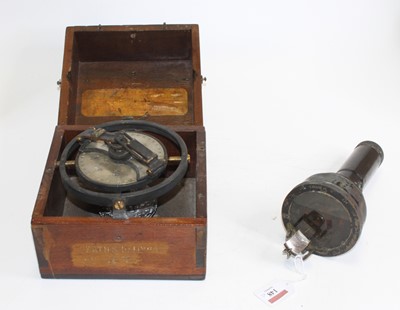 Lot 148 - A Heath & Co of London cased naval compass,...