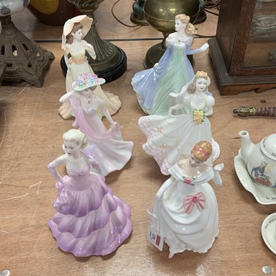 Lot 159 - A collection of six Royal Doulton and Coalport...