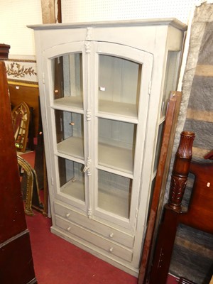 Lot 1115 - A rustic provincial French grey painted pine...