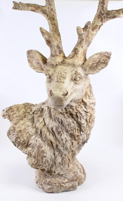 Lot 182 - A composite bust of a stag, height 78cm