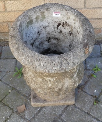 Lot 1130 - A contemporary moulded concrete urn shaped...