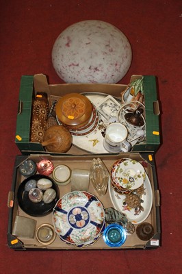 Lot 200 - Two boxes of glassware and ceramics to include...